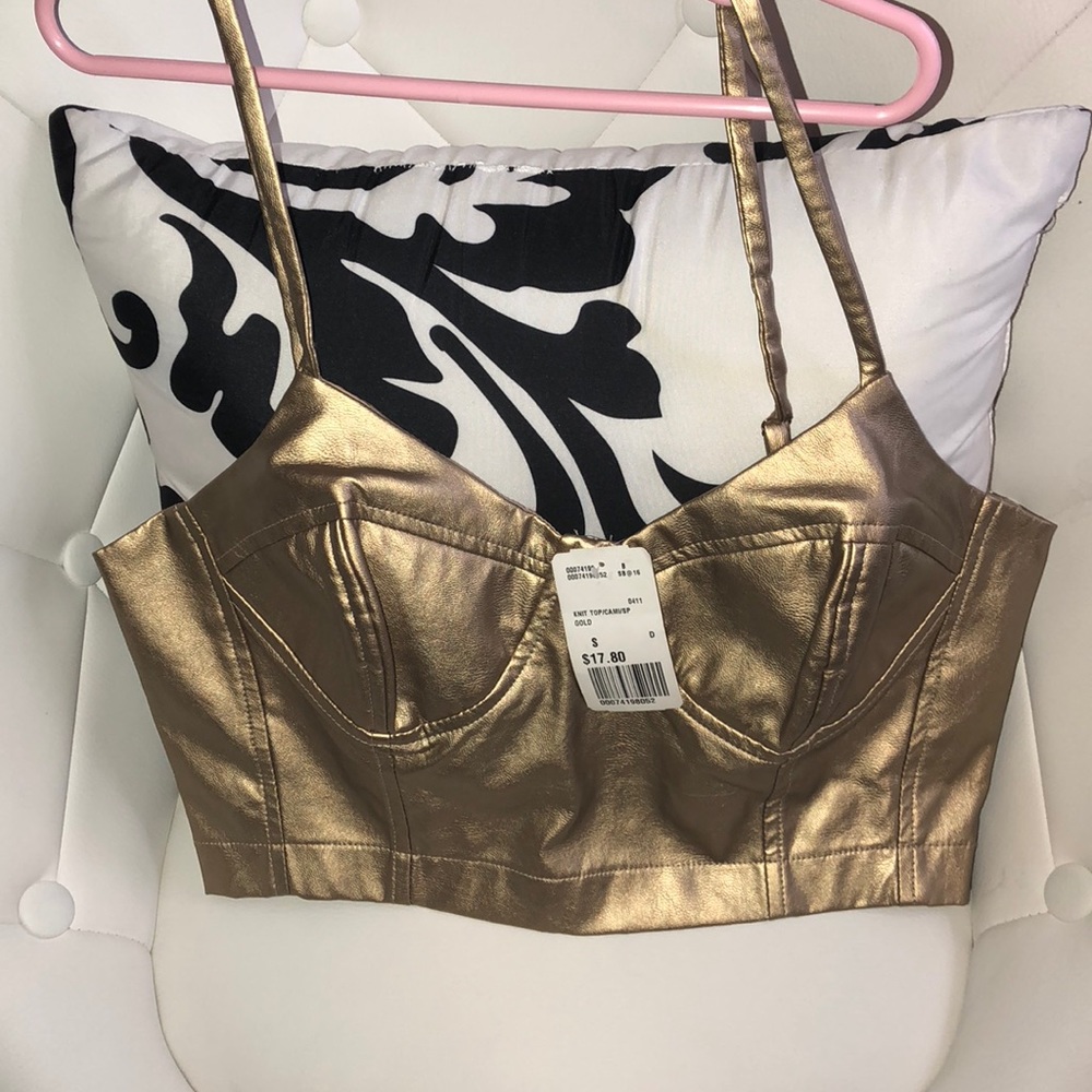 New gold crop top